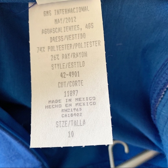 Long Sleeved Blue Dress Size 10 - Picture 6 of 6